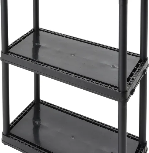 Miniatura 9 de Gracious Living Sistema de organización de almacenamiento de 3 estantes de altura fija, uso ligero, sólido, de 12 x 24 x 33 pulgadas, para hogar