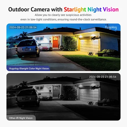 Miniatura 3 de Hugolog Cámaras de seguridad 3K 5MP para interiores y exteriores para seguridad del hogar, cámara para el hogar con visión nocturna a