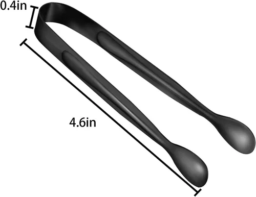 Miniatura 2 de Paquete de 10 pinzas pequeñas de hielo para azúcar, mini pinzas de acero inoxidable para servir aperitivos, para fiestas, café, té, vinos, cocina
