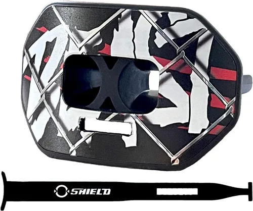 Miniatura 12 de O Shield Protector bucal con diseño de vórtice de fútbol americano con diseño de flujo de aire, ajuste hermético para una mejor respiración