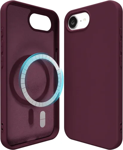 Miniatura 54 de oakxco Funda de silicona para iPhone 12 Pro Max, magnética, compatible con carga inalámbrica Magsafe, cubierta protectora de goma suave y delgada
