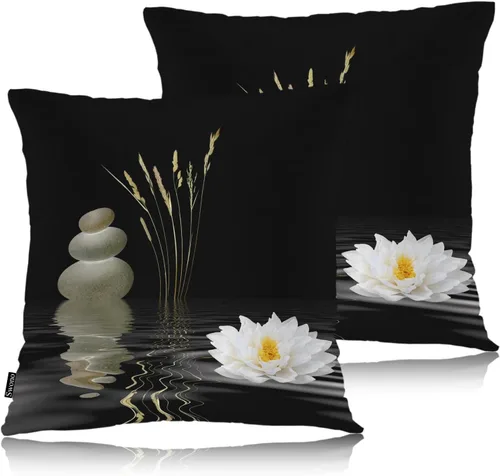 Miniatura 29 de Swono Raven - Juego de 2 fundas de almohada cuadradas de 18 x 18 pulgadas, diseño de pájaro salvaje, cuervos negros en rama de árbol, para el hogar