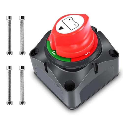 Miniatura 28 de Nilight Battery Disconnect Switch with Waterproof Key and Cover 12V 24V On Off Battery Master Isolator Cut Off Power Kill Switch for Car Marine Boat