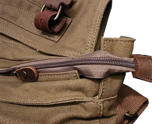 Miniatura 8 de Bolso de hombro para hombres, bolso mensajero de lienzo militar clásico de Berchirly, de 13.3–17.3 pulgadas, de regreso a la escuela