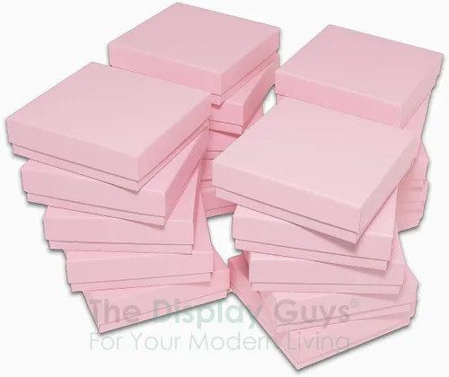 Miniatura 14 de TheDisplayGuys - Paquete de 25 cajas de cartón rellenas de algodón #33 para joyas, color rojo mate (3.5 x 3.5 x 1.0 pulgadas), para envío