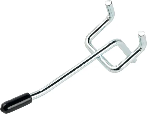 Paquete de 50 ganchos de metal galvanizado en forma de L resistente y duradero de 2 pulgadas para ganchos de tablero de clavijas de 1/4 y 1/8 con