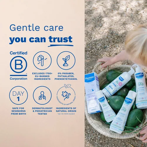 Miniatura 6 de Mustela Set de regalo para recién nacidos, productos esenciales para el cuidado de la piel y el baño para bebés, natural y a base de plantas, juego