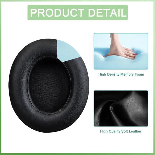 Miniatura 4 de Almohadillas de repuesto para auriculares Beats Studio 2 y Studio 3 con cable e inalámbricos, almohadillas con piel proteica más suave, espuma