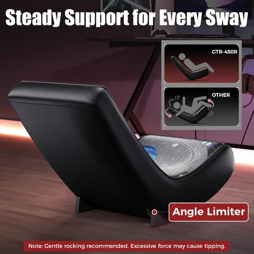 Miniatura 6 de GTPLAYER Silla Mecedora de Piso para Gaming – Silla Mecedora de Piso para Juegos con Limitador de Ángulo, Asiento de Juego Compacto y Ligero