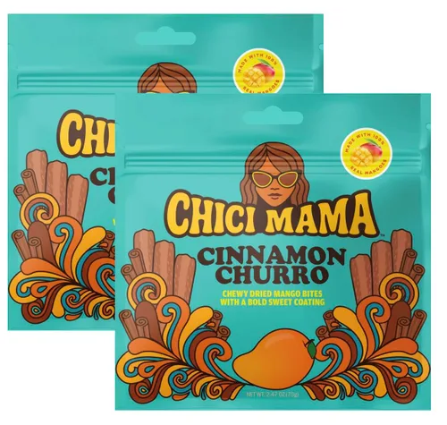 Miniatura 14 de Chici Mama Blue Raspberry Limeade - Bocadillos de mango, paquete de 2 – Hecho con mango real Golosinas masticables y jugosas alternativas Sin