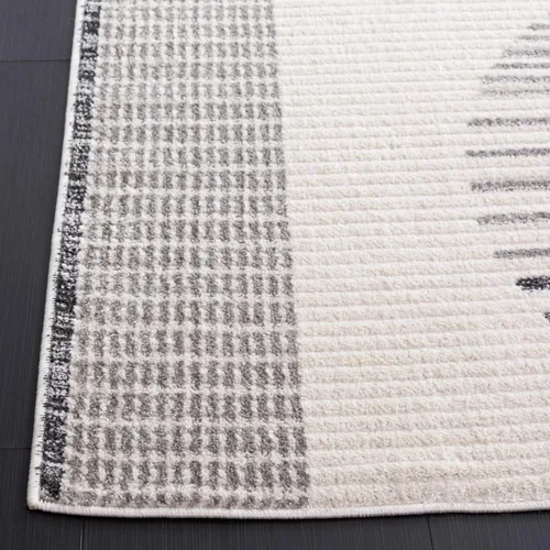 Miniatura 5 de Safavieh Alamo Collection ALM779F-28 - Alfombra de pasillo, 2 pies 2 pulgadas x 8 pies, color marfil y gris, diseño moderno, no desprende pelusa