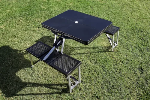 Miniatura 2 de Detroit Lions - Mesa de picnic portátil plegable con asientos, (negro)