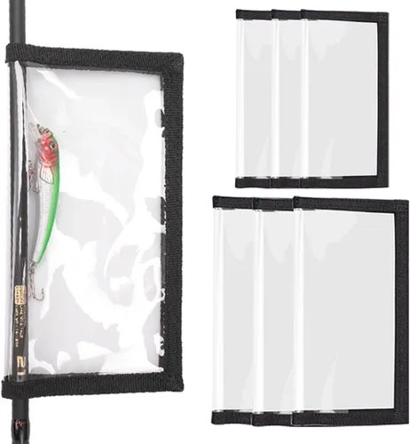 Envolturas para señuelos de pesca, 12 piezas transparentes de PVC para señuelos de pesca, protegen a niños, mascotas y pescadores, seguro de 6