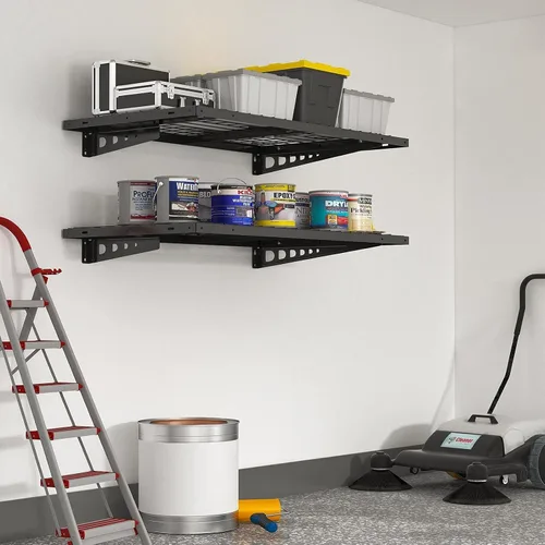 Miniatura 9 de FLEXIMOUNTS Paquete de 2 estantes de pared para bicicleta de 2 x 4 pies, 24 x 48 pulgadas, capacidad de peso total de 660 libras, color negro, serie