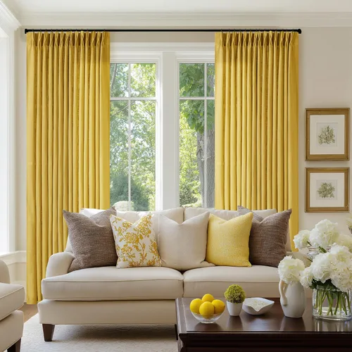 Miniatura 233 de Cortinas de lino natural con pliegues fruncidos de 120 pulgadas de largo para sala de estar, cortinas plisadas con ganchos y lengüeta trasera