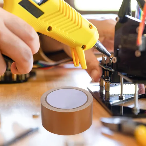 Miniatura 4 de SUPVOX Cinta adhesiva resistente al agua de un solo lado de tela adhesiva de 51.18 pies x 1.96 pulgadas para equipos eléctricos, alfombras