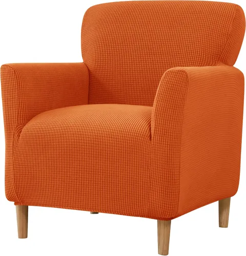 Miniatura 41 de LiveGo - Funda elástica para sillón de mediados de siglo moderno de 1 pieza, fundas de acento de jacquard para silla con brazos, fundas impermeables