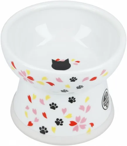 Miniatura 19 de Tazón elevado de comida para gatos Necoichi – Tazón elevado de cerámica para gatos para fatiga de bigotes y cuello, apto para lavavajillas