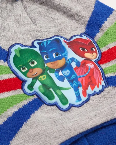 Miniatura 3 de PJ Masks Sombrero de invierno para niños, paquete de 2 gorros con pompones de superhéroe (niño)
