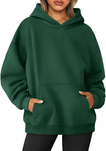 Miniatura 11 de AUTOMET Sudaderas de gran tamaño con capucha de forro polar para mujer, camisas de manga larga, sudaderas con bolsillo para otoño 2025