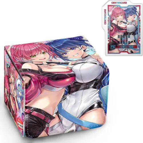 Caja de almacenamiento para cartas se adapta a YGO MTG, caja de almacenamiento para más de 100 cartas para juegos de cartas de colección de piel PU,