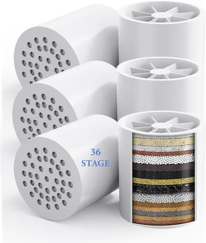 Miniatura 11 de 4 paquetes de cartuchos de repuesto para filtro de ducha universal de 30 etapas - Quita cloro, metales pesados, hierro, sedimentos - Cartucho