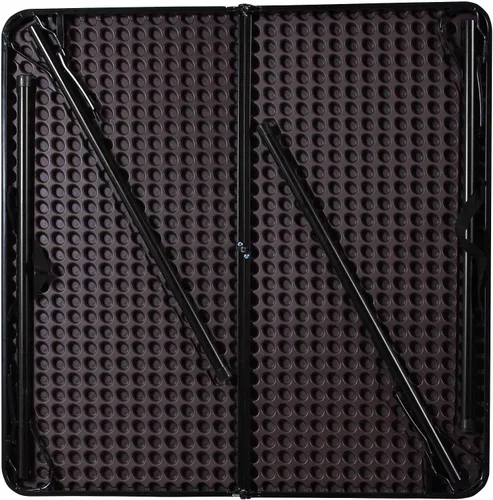 Miniatura 8 de Flash Furniture - Mesa plegable cuadrada de plástico de madera marrón granito de 2.83 pies con asa de transporte