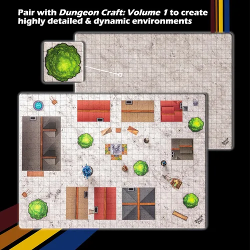 Miniatura 5 de Dungeon Craft RPG & DND Set de Inicio – Kit de Esenciales de Mapas Plegables – Set de 4 – Expedición