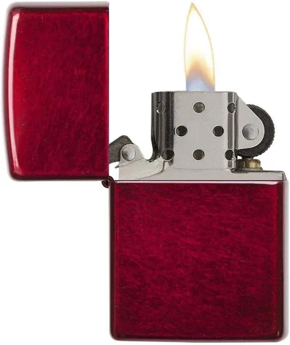 Miniatura 2 de Zippo Encendedor – Mensaje personalizado grabado en la parte trasera Color único a prueba de viento encendedor (Candy Apple Red #21063)