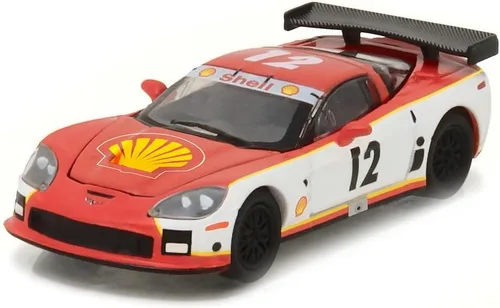 2009 Chevy Corvette C6R Shell Oil Hobby exclusivo 1/64 Modelo de coche fundido a presión por Greenlight 29907