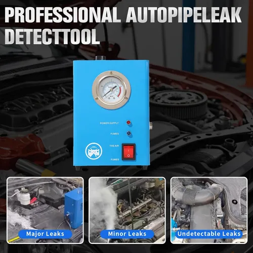 Miniatura 6 de Detector de fugas de humo automotriz, máquina de humo con medidor de presión de bomba de aire integrado, detector de fugas de humo de 12 V CC