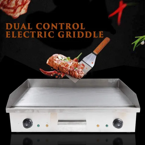 Miniatura 4 de Plancha eléctrica de doble control de 3000 W Plancha eléctrica de alimentos Parrilla de encimera Placa caliente plana Cocina eléctrica Encimera