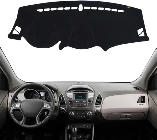 Miniatura 9 de Cubierta de tablero Tapete de salpicadero Compatible con Hyundai Tucson 2015-2010, 2015 IX35 (para transmisión manual izquierda), tapete