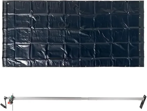 Miniatura 10 de Mytee Products Lona de vinilo de asfalto negro de 7 pies 6 pulgadas x 15 pies con doble bolsillo y ojales, lona de vinilo impermeable de 18 onzas