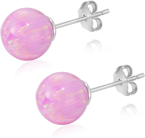 Miniatura 86 de Natural Stone Stud Earrings for Women 8mm Sterling Silver Genuine Gemstone Earrings Handmade Sterling Silver Crystal Stud Earrings for Women