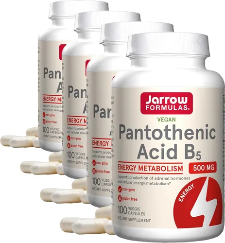 Miniatura 11 de Jarrow Formulas Ácido pantoténico B5 500 mg – 100 cápsulas vegetales – Vitamina B esencial – Producción de energía y apoyo al metabolismo – 100