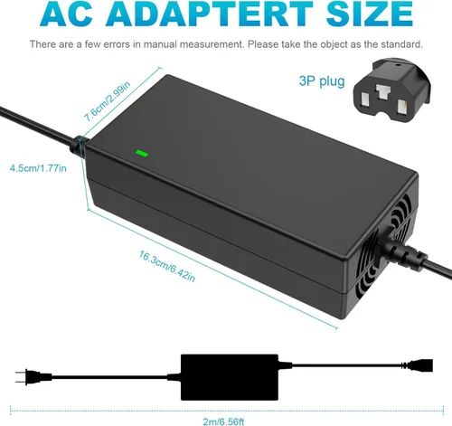 Miniatura 5 de 59V 1.8A para 48V 12AH Cargador de batería de plomo para bicicleta eléctrica Motor Bike - Adaptador de CA de enchufe de 3 agujeros