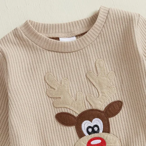 Miniatura 43 de Conjunto de camisa larga y divertida para bebé niño y niña, ropa de primera Navidad, 6, 12, 18, 24 meses, 2T