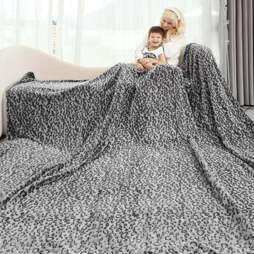 Miniatura 28 de Manta con Estampado de Leopardo Morado Manta Morada Ligera Cálida Mantas Suaves Decorativas para Cama Sofá Dormitorio Leopardo púrpura