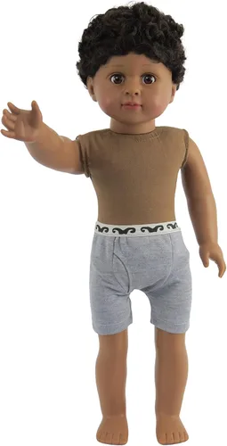 Miniatura 3 de Muñeca de vinilo posable de 18 pulgadas "Charlotte" de American Fashion World con cabello rojo y ojos azules Muñeca desnuda Calidad y diseño