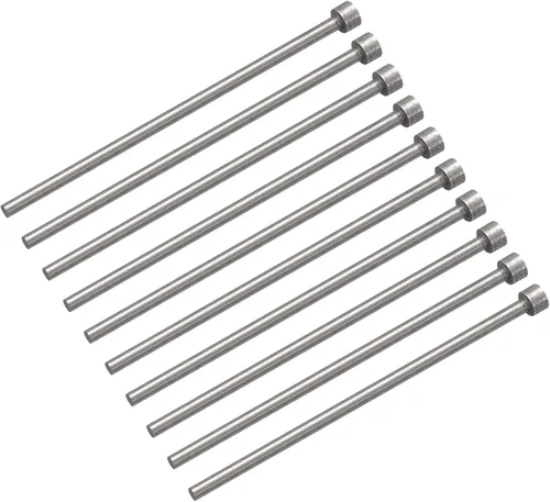 Miniatura 6 de uxcell Pasadores eyectores rectos, 0.118 in (1/8 ") de diámetro. Punzón de punta redonda de acero 65Mn 100 mm (4 ") de largo para mantenimiento