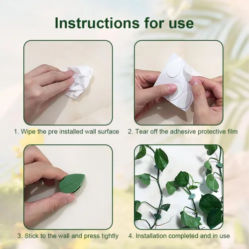 Miniatura 3 de Clips de fijación de pared para escalada de plantas con 100 pegatinas adhesivas de acrílico, clips de soporte de plantas nuevos de 2024, mini clips