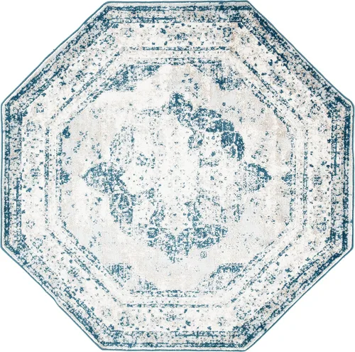 Miniatura 91 de Unique Loom Sofia Collection - Alfombra tradicional vintage, inspirada en Francia (7 pies x 10 pies, rectangular, negro/gris claro)