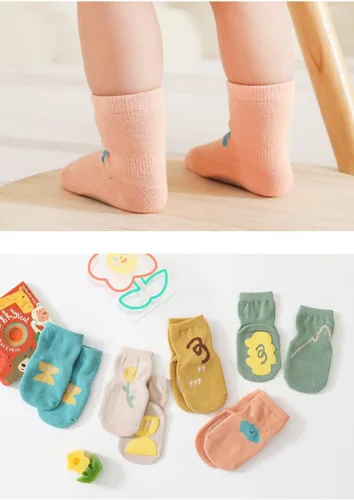 Miniatura 6 de Calcetines antideslizantes de algodón para bebé, niña, niño, recién nacido, antideslizantes, de algodón, para cama elástica
