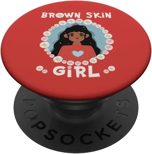 Miniatura 6 de Brown skin girl skin pearls Indian Girl Black Girls matching PopSockets MagSafe PopGrip for iPhone