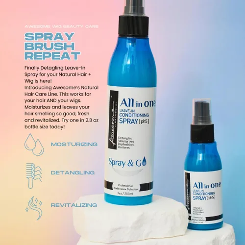 Miniatura 2 de Awesome Spray acondicionador todo en uno, sin enjuague, ph5, desenreda y antiencrespamiento, hidrata y repone, deja un excelente aroma, aceite