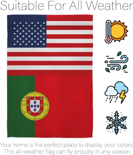 Miniatura 6 de Cartel de bandera de la amistad de Portugal, Estados Unidos, arte de pared, postes de bandera para exteriores de casa, decoración al aire libre