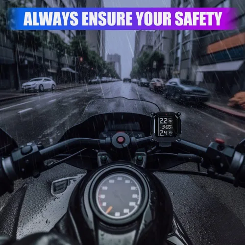 Miniatura 2 de Sistema de monitoreo inalámbrico de presión de neumáticos TPMS para motocicleta, IP67 impermeable a prueba de polvo inalámbrico TPMS para USB