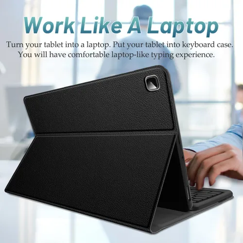 Miniatura 5 de Funda con teclado retroiluminado con panel táctil para Samsung Galaxy Tab A7 10.4 versión 2020, teclado inalámbrico retroiluminado arcoíris de 3