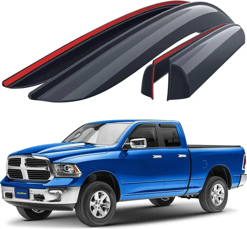 Miniatura 14 de Goodyear Deflectores de ventana inastillables para Chevrolet (Chevy) Colorado/GMC Canyon 2015-2022 CrewCab, protectores de lluvia con cinta, viseras